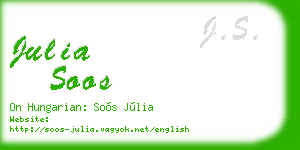 julia soos business card