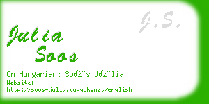 julia soos business card